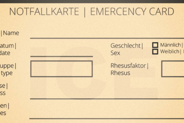 Tarjeta de emergencia para descarga