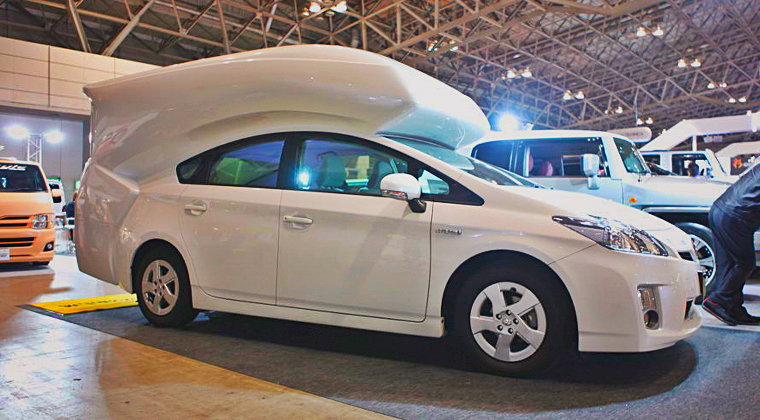 Un Toyota Prius como Autocaravana