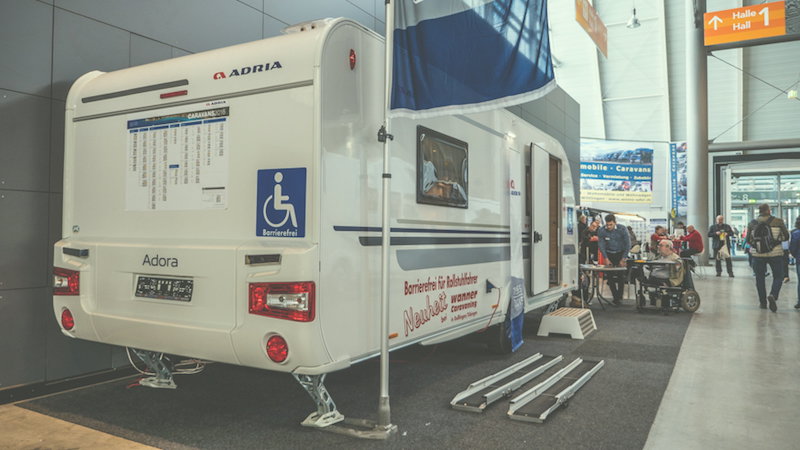 Caravana especial para campistas con discapacidad motora