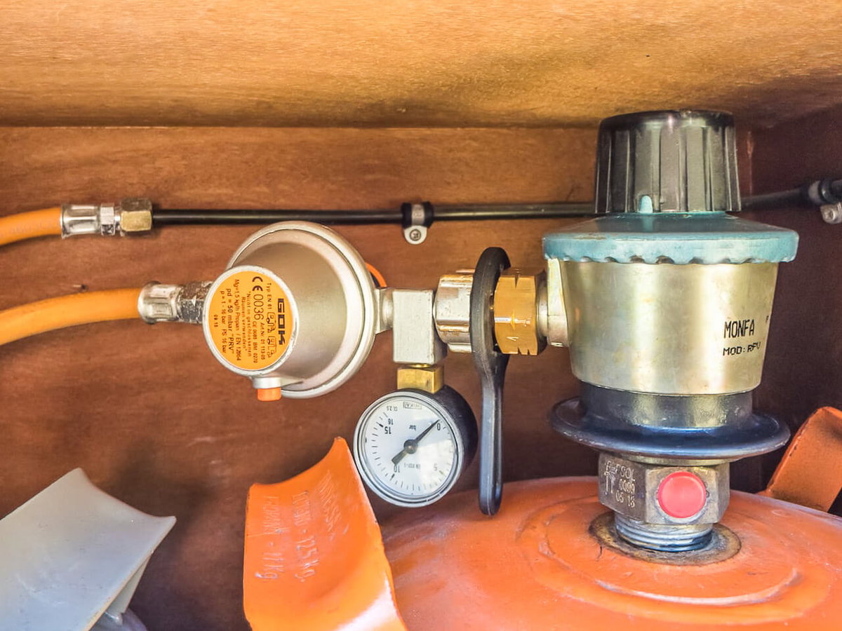 Bombona de gas española en autocaravana alemana