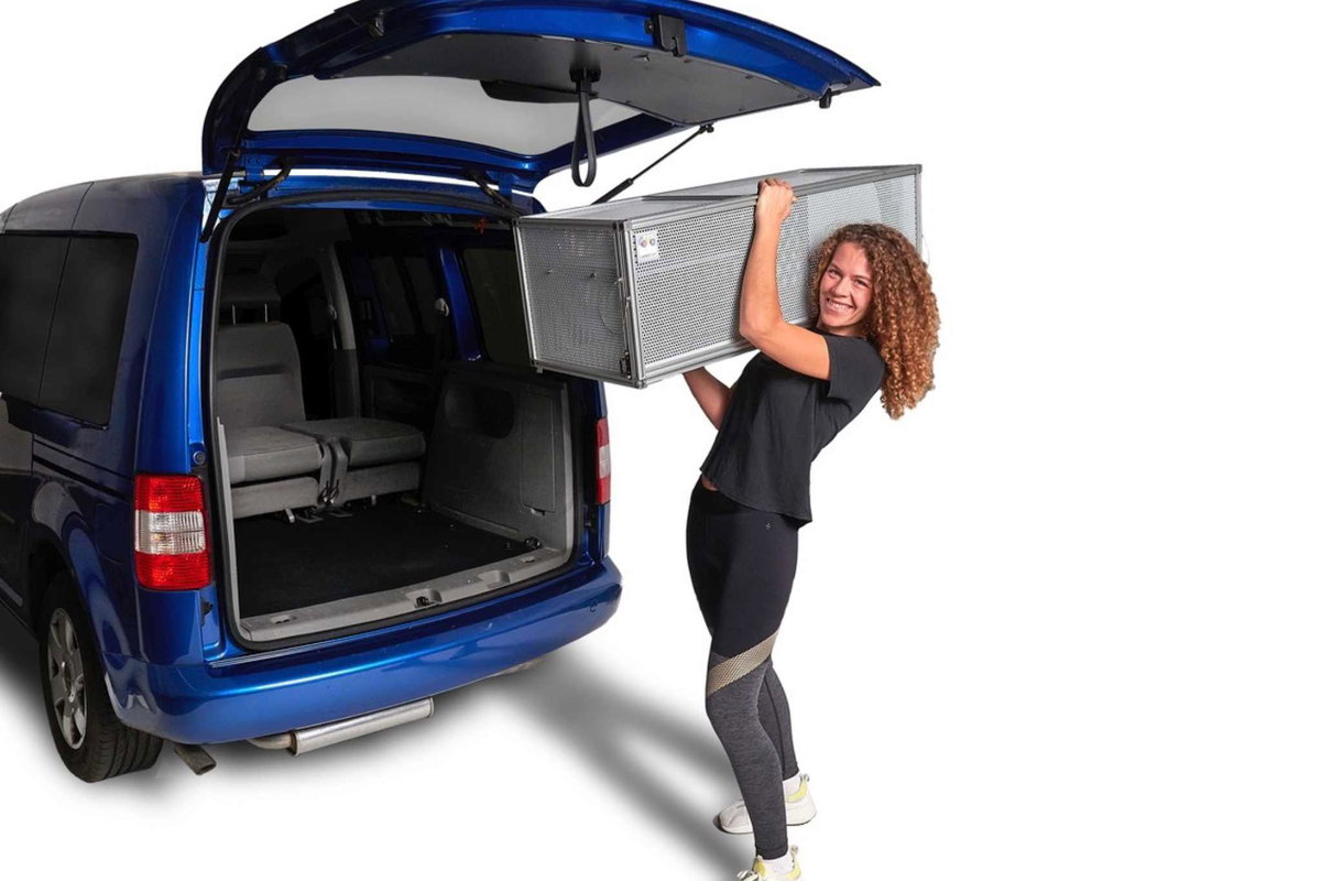 El COMO Camperbox es fácil de transportar, por lo que su desmontaje es rápido y sencillo. Sepp Klement, Campista COMO
