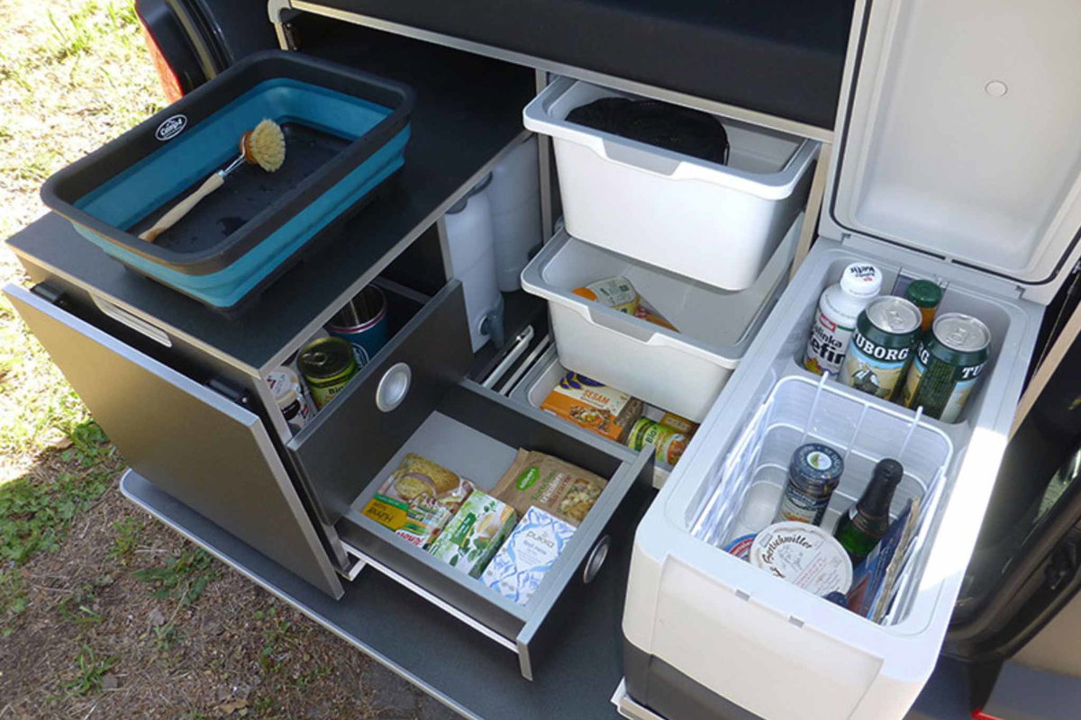 La caja de camping Reimo es un auténtico ahorrador de espacio. © Reimo Reisemobil-Center GmbH