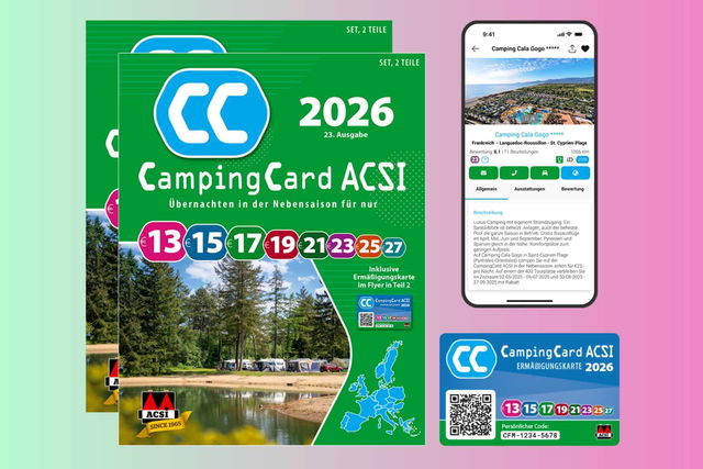 ACSI CampingCard 2026 - ahorra a lo grande en temporada baja