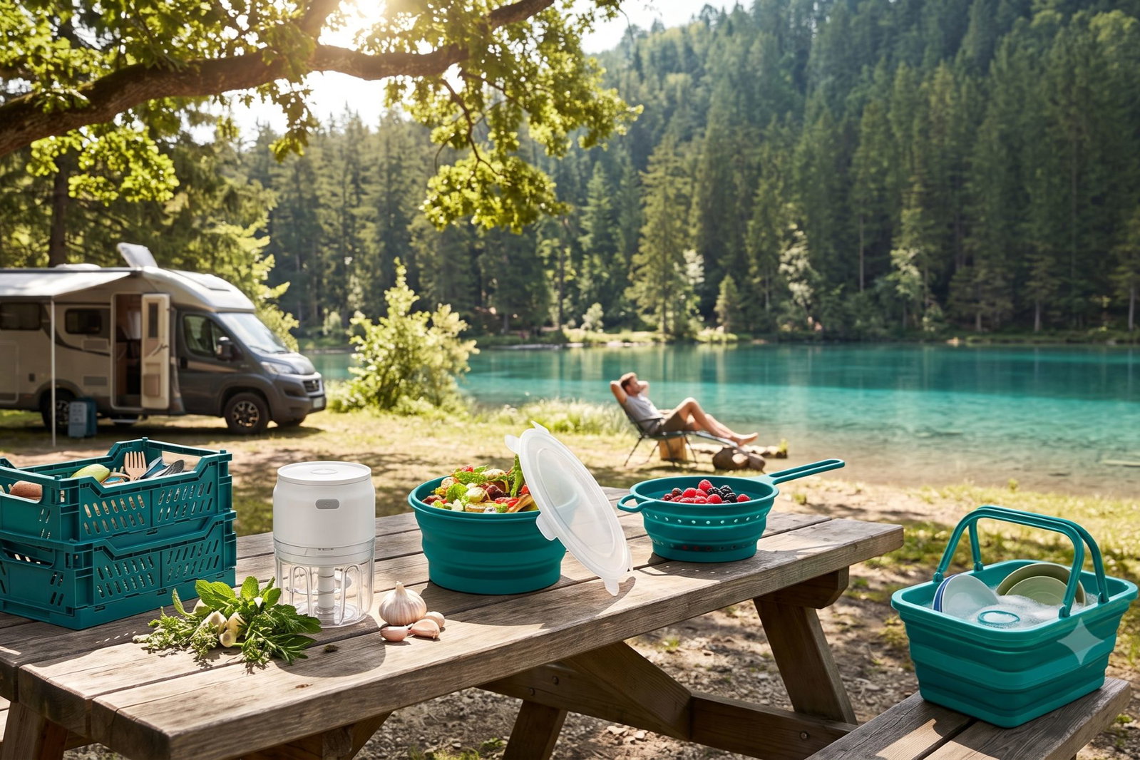 Gadgets prácticos de cocina en Tchibo: ahorran espacio, ligeros y plegables - ¡ideales para el camping!